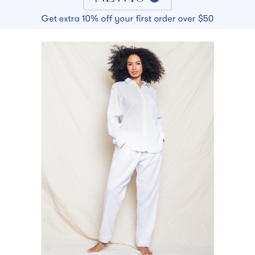 New with tags. PETITE PLUME White Gauze Drawstring Pants